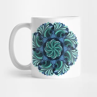 Throat Chakra Ocean Mandala Mug